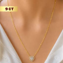 9CT Gold Heart Pendant Chain
