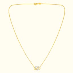 9CT Gold Heart Infinity Chain