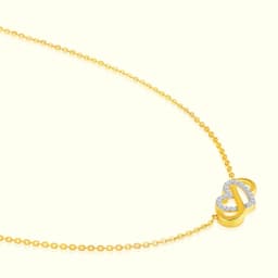 9CT Gold Heart Infinity Chain