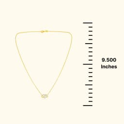 9CT Gold Heart Infinity Chain