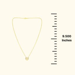 9CT Gold U-Shaped Stone Pendant Chain