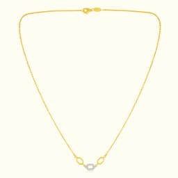 9CT Gold Hexagons Chain Necklace