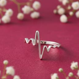 The Heartbeat Silver Ring