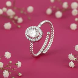 Aurora Circle Silver Ring