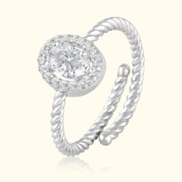 Aurora Circle Silver Ring