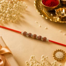 Silver Rudraksha Rakhi