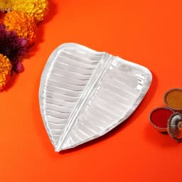 Pure Silver Kelipatra Wati Glass Pooja Set