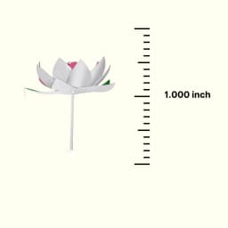 Elegant Silver Pink Flower