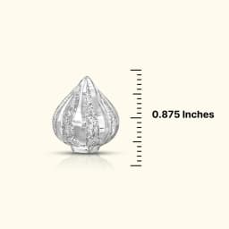 Silver Keli Jaswand Flower and Modak Ganpati Set