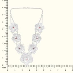 Silver Red Jaswand Flower and Ganesh Utsav Jaswand Haar Set