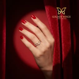 9CT Gold AD V Ring