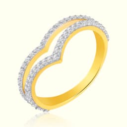 9CT Gold AD V Ring