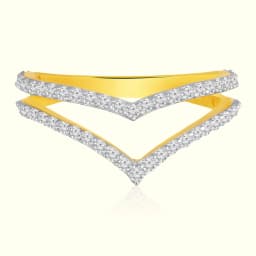 9CT Gold AD V Ring