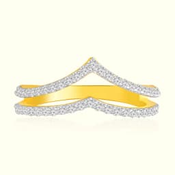 9CT Gold AD V Ring