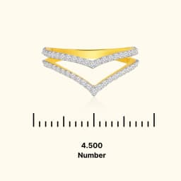 9CT Gold AD V Ring
