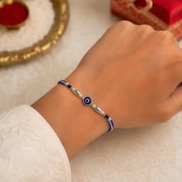 Evil Eye Silver Rakhi
