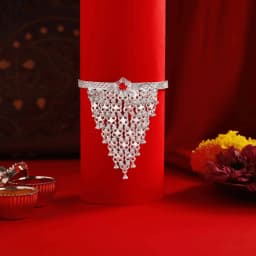 Special Ganpati Silver Haar and Silver Sond Patti Set
