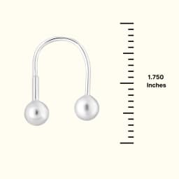 Silver Sphere U-Shaped Ear Climber