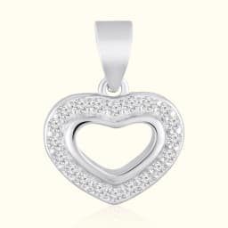 Classic Heart Border Silver Pendant
