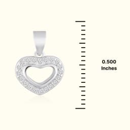 Classic Heart Border Silver Pendant
