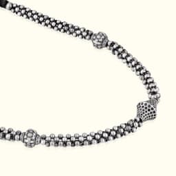 Designer Oxidised Silver Thushi