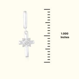 Sterling Silver Cross Bali Earrings