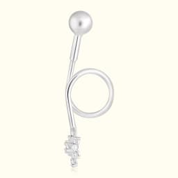 Silver Snowflake Ear Climber