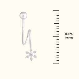 Silver Snowflake Ear Climber