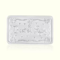 Best Of Luck Engraved 999 Silver Biscuit
