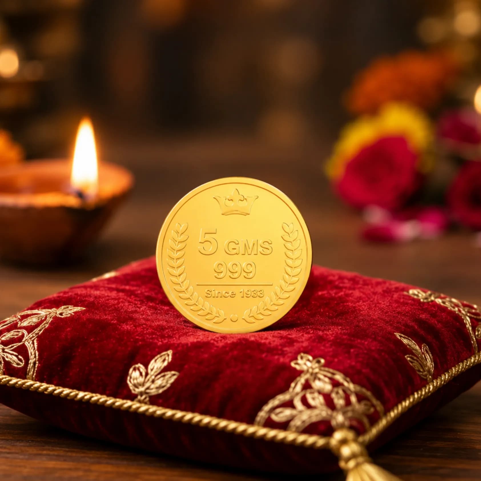 5 Gram 24KT (999) Pure Gold Coin