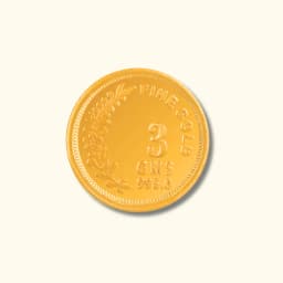 3 Gram 24KT (995) Pure Gold Coin
