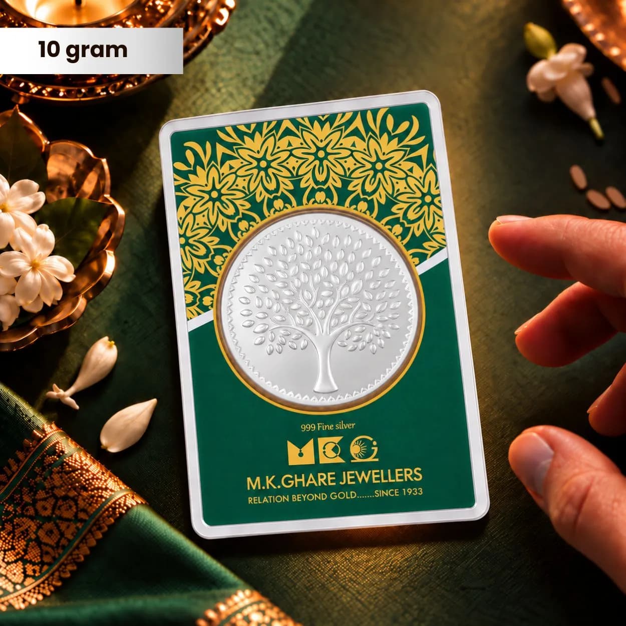 10 Gram 999 Kalpvruksh Pure Silver Gift Coin