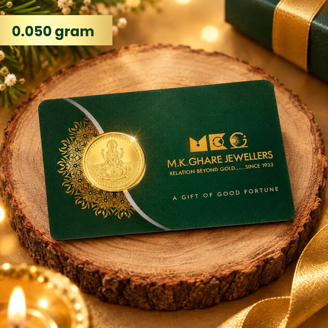 0.050 Gram 24KT (999) Goddess Lakshmi Pure Gold Coin