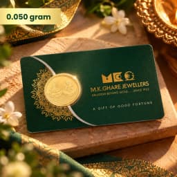 0.050 Gram 24KT (999) ganpati & lakshmi Pure Gold Coin