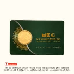 0.050 Gram 24KT (999) ganpati & lakshmi Pure Gold Coin