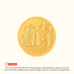 0.3 Gram 24KT (999) Balaji & Padmavati Pure Gold Gift Coin