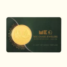 0.3 Gram 24KT (999) Lord Ganesh & Goddess Lakshmi Pure Gold Coin