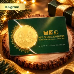 0.5 Gram 24KT (999) Lord Ganesh & Goddess Lakshmi Pure Gold Coin