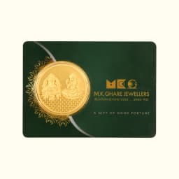 0.5 Gram 24KT (999) Lord Ganesh & Goddess Lakshmi Pure Gold Coin