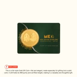 0.5 Gram 24KT (999) Lord Ganesh & Goddess Lakshmi Pure Gold Coin