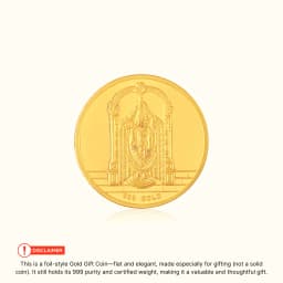 1 Gram 24KT (999) Balaji Pure Gold Gift Coin