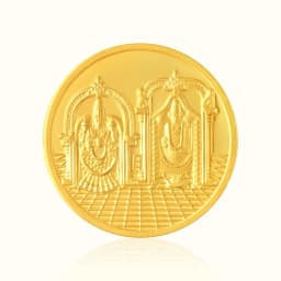 1 Gram 24KT (999) Balaji & Padmavati Pure Gold Gift Coin