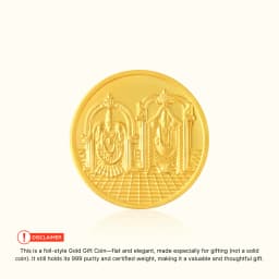 1 Gram 24KT (999) Balaji & Padmavati Pure Gold Gift Coin