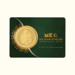 1 Gram 24KT (999) Lord Ganesh Pure Gold Coin