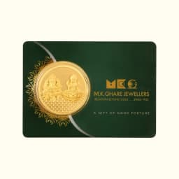 1 Gram 24KT (999) Lord Ganesh & Goddess Lakshmi Pure Gold Coin