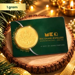 1 Gram 24KT (999) Goddess Lakshmi Pure Gold Coin