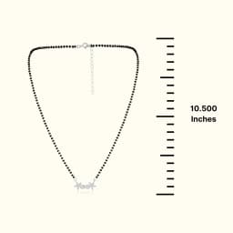 Modern Silver Mangalsutra with Infinity Pendant
