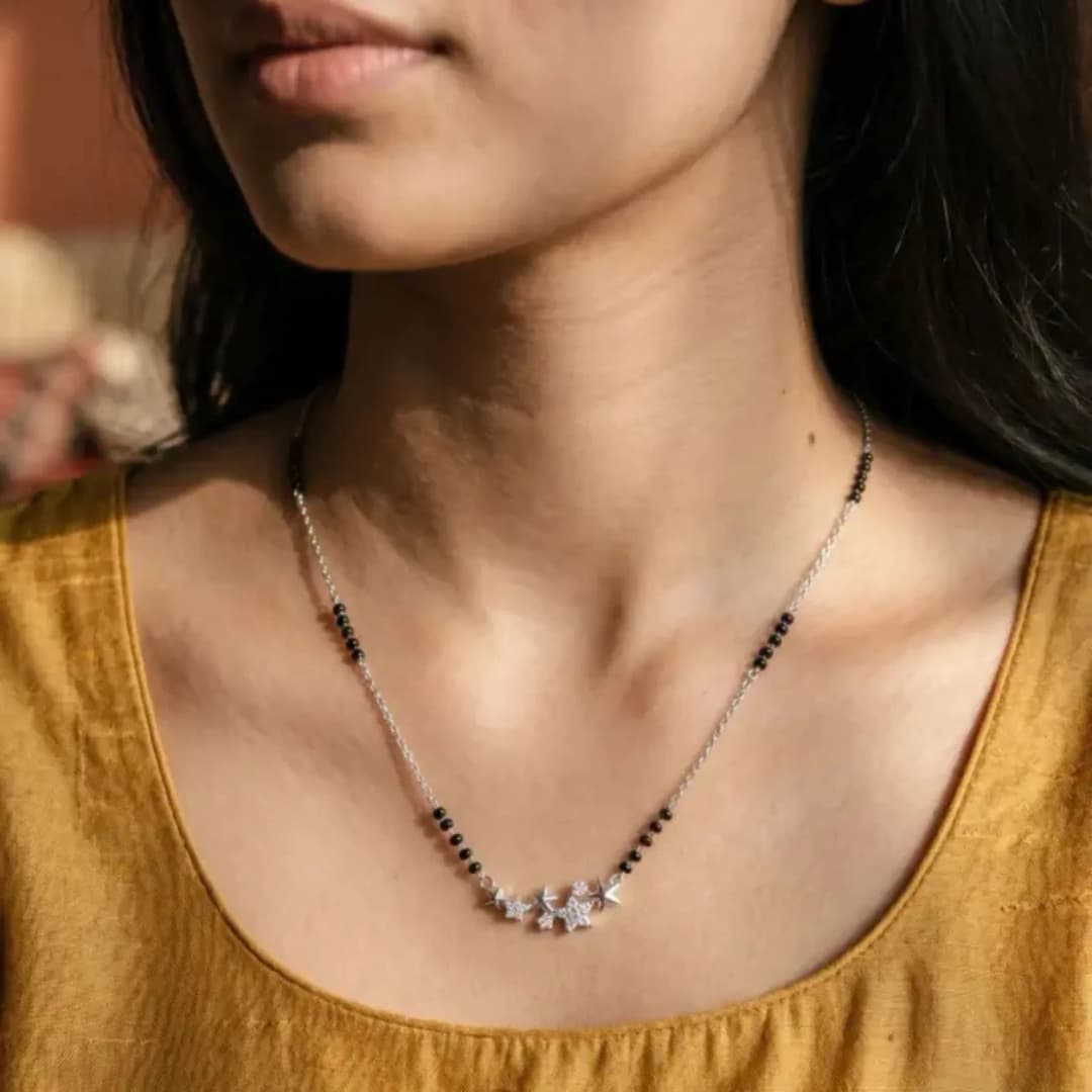 Silver Sparkle Mangalsutra
