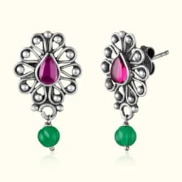Beautiful Oxidised Silver Drops