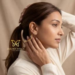 9CT Gold Abstract Leaf Tops